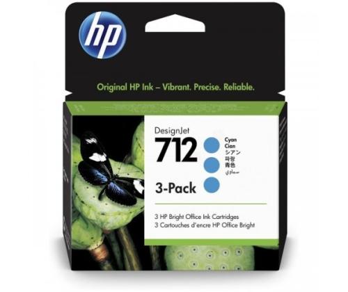 HP Ink No.712 Cyan tri-pack (3ED77A)