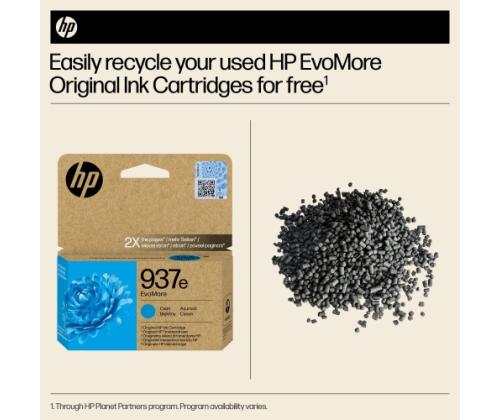 HP 937e EvoMore (4S6W6NE) Ink Cartridge, Cyan