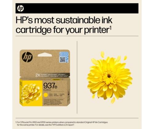 HP 937e EvoMore (4S6W8NE) Ink Cartridge, Yellow