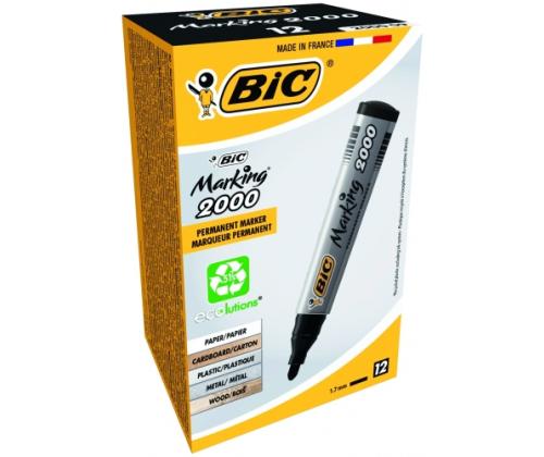 BIC permanent MARKER ECO 2000 2-5 mm, black, Box 12 pcs. 000095
