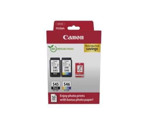 Canon PG-545/CL-546 (8287B008) Ink Cartridge Multipack, BK/CMY