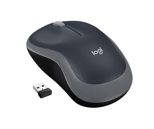 Logitech M185 Wireless Mouse, RF Wireless, 1000 DPI, Black/Grey (SPEC)