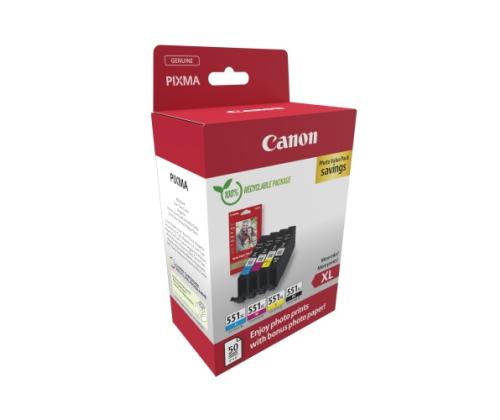 Canon CLI-551XL (6443B008) Ink Cartridge Multipack, C/M/Y/BK