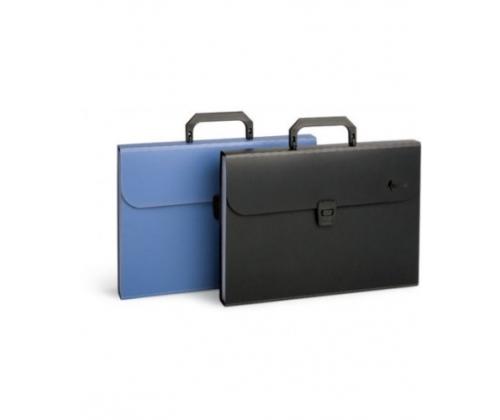 Folder-portfolio, file folder Forpus, A4, black, 12 + 1 compartments 0822-005