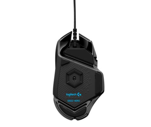 Logitech G502 HERO Wired Gaming Mouse, USB Type-A, Optical, 25600 DPI, Black