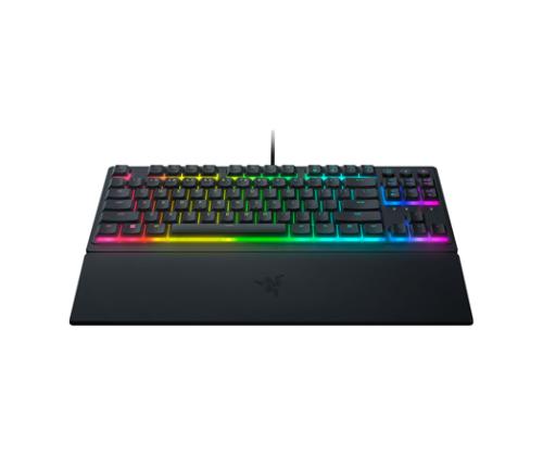 Razer Ornata V3 Tenkeyless Wired Gaming keyboard, Low-profile, RGB LED, USB QWERTY, US, Black
