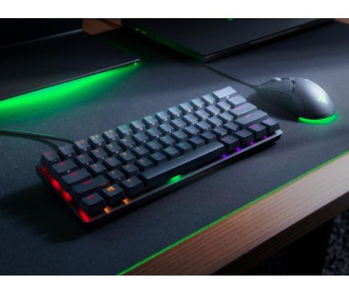 Razer Huntsman Mini Wired Gaming keyboard, USB, RGB LED, US Int, Clicky Optical Switch, Black