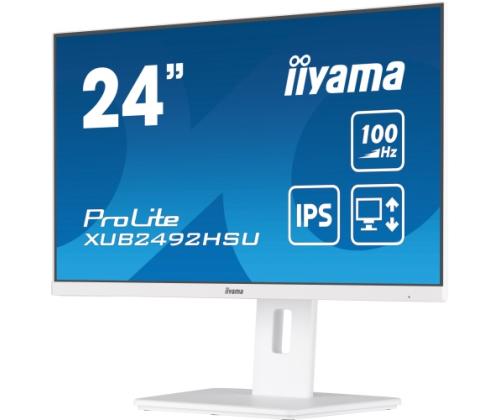 iiyama ProLite XUB2492HSU-W6 Monitor 24'' IPS, FHD 1920x1080, 0.4 ms, 250 cd/m2, 100 Hz, White