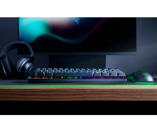 Razer Huntsman Mini Wired Gaming keyboard, USB, RGB LED, US Int, Clicky Optical Switch, Black