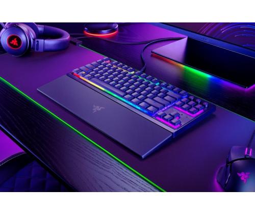 Razer Ornata V3 Tenkeyless Wired Gaming keyboard, Low-profile, RGB LED, USB QWERTY, US, Black