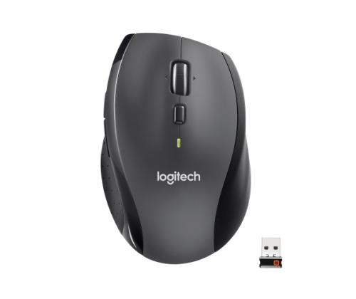 Logitech Marathon M705 Wireless Mouse, RF Wireless, 1000 DPI, Black/Grey