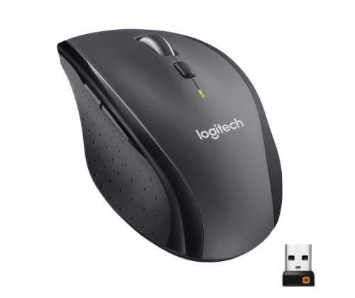 Logitech Marathon M705 Wireless Mouse, RF Wireless, 1000 DPI, Black/Grey