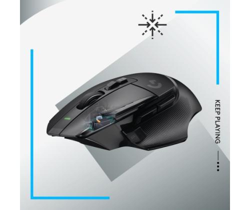 Logitech G502 X LIGHTSPEED Wireless Gaming Mouse, RF Wireless, 25600 DPI, Black