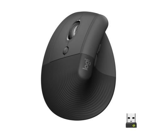 Logitech LIFT Left Wireless Mouse, RF Wireless + Bluetooth, 4000 DPI, Graphite (SPEC)