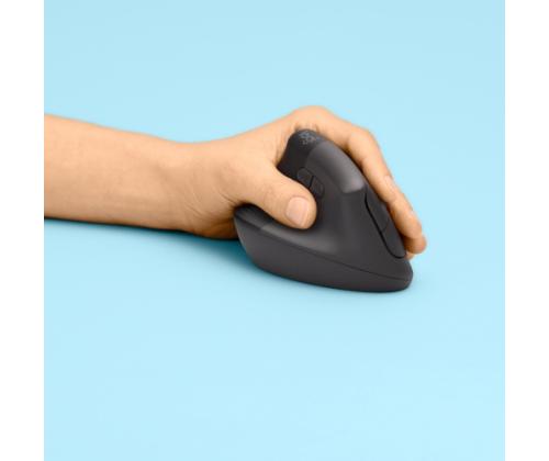 Logitech LIFT Left Wireless Mouse, RF Wireless + Bluetooth, 4000 DPI, Graphite (SPEC)