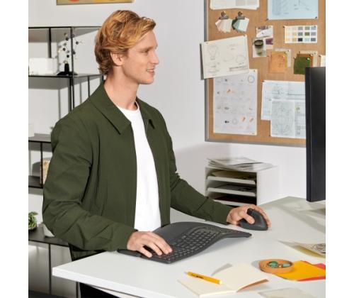 Logitech LIFT Left Wireless Mouse, RF Wireless + Bluetooth, 4000 DPI, Graphite (SPEC)