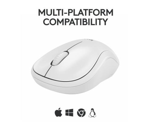 Logitech M240 Silent Wireless Mouse, Bluetooth, 4000 DPI, Off-White