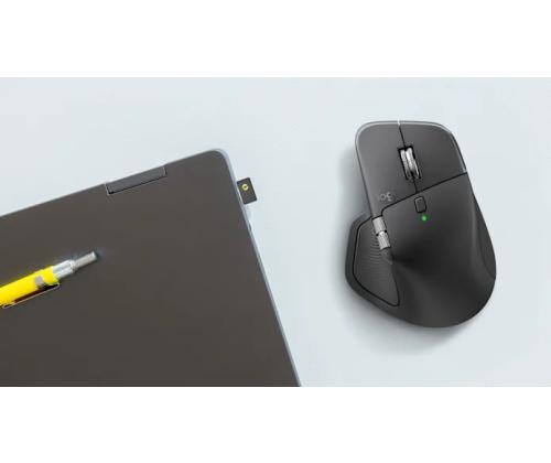 Logitech MX Master 4 for Business Wireless Mouse RF Wireless + Bluetooth, 8000 DPI, Graphite