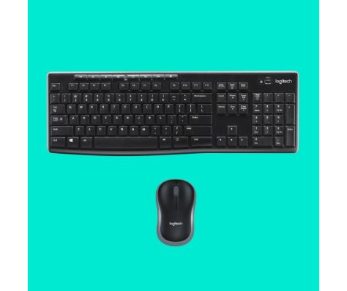 Logitech MK270 Wireless Combo Keyboard + Mouse, US Int, Black