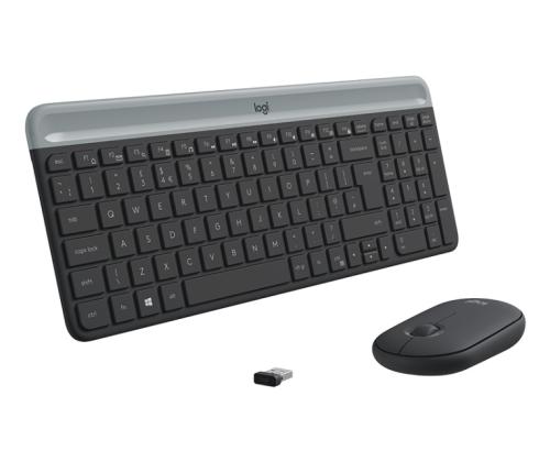 Logitech MK470 Slim Combo Wireless Keyboard + Mouse, US, Graphite