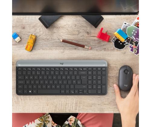 Logitech MK470 Slim Combo Wireless Keyboard + Mouse, US, Graphite