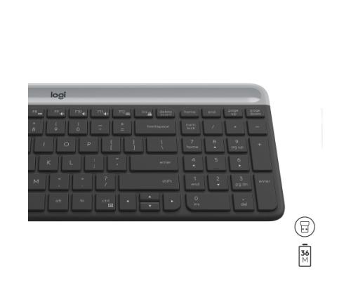 Logitech MK470 Slim Combo Wireless Keyboard + Mouse, US, Graphite