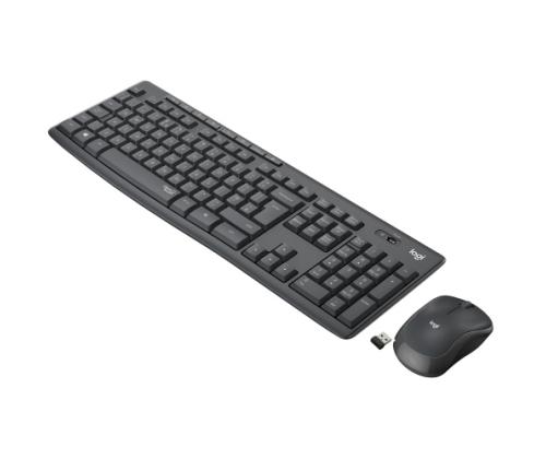 Logitech MK295 Silent Wireless Combo, wireless keyboard with mouse, black
