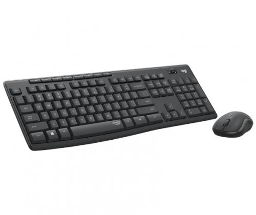 Logitech MK295 Silent Wireless Combo, wireless keyboard with mouse, black