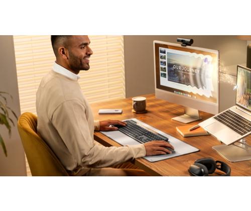Logitech Signature Slim Solar+ K980 Wireless Keyboard, RF Wireless+Bluetooth, US Int, Graphite