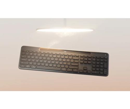 Logitech Signature Slim Solar+ K980 Wireless Keyboard, RF Wireless+Bluetooth, US Int, Graphite