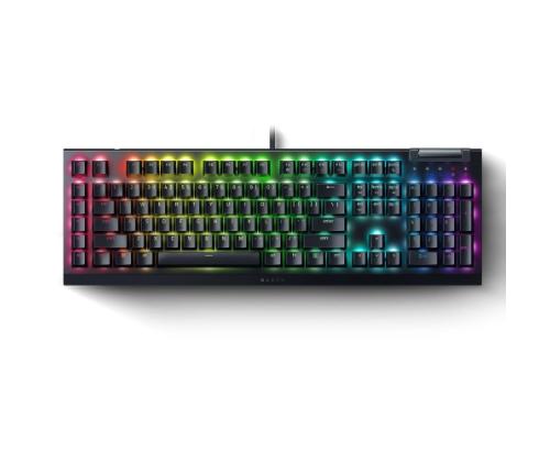 Razer BlackWidow V4 X Wired Gaming Keyboard RGB, Green Clicky Switch, US, Black