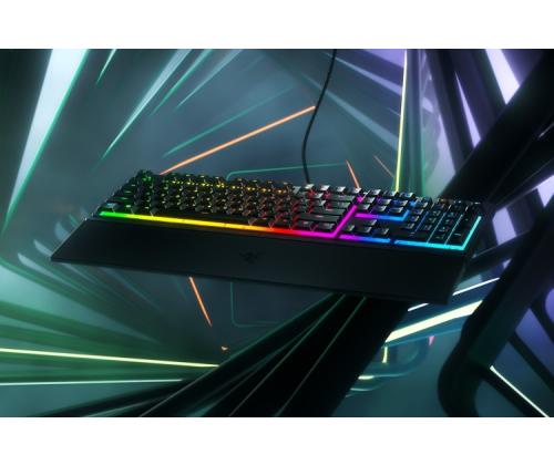Razer Ornata V3 Wired Gaming keyboard, USB, RGB LED, US, Mecha-membrane switch, Black