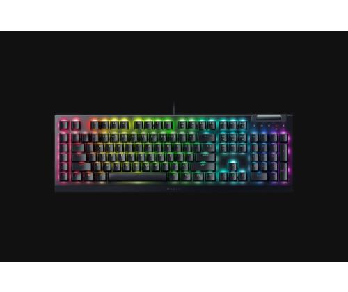Razer BlackWidow V4 X Wired Gaming Keyboard RGB, Green Clicky Switch, US, Black