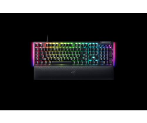 Razer BlackWidow V4 Wired Gaming keyboard, RGB LED, USB QWERTY, US, Yellow Switch, Black