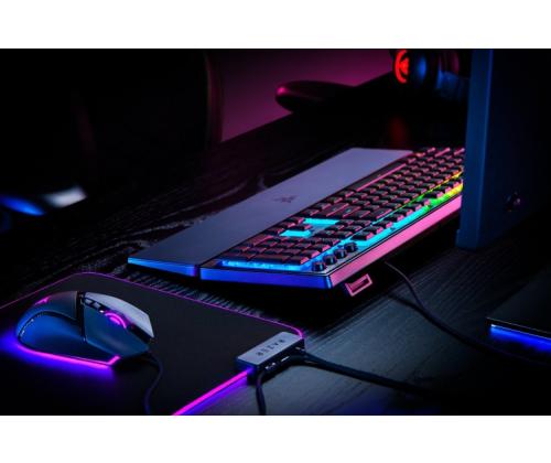 Razer Ornata V3 Wired Gaming keyboard, USB, RGB LED, US, Mecha-membrane switch, Black