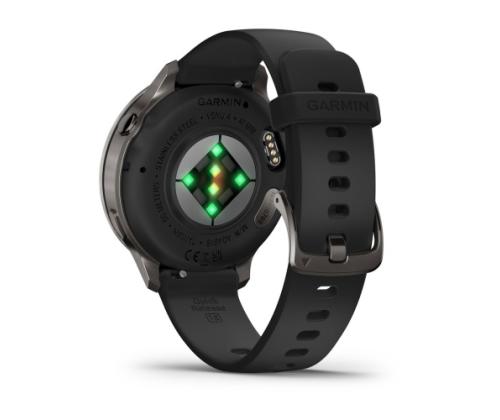 Garmin Venu 4 Smart Watch 41 mm Slate / Black Silicone Band