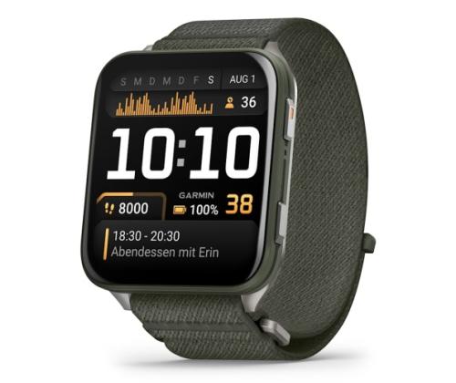 Garmin Venu X1 Smart Watch Moss, Titanium Caseback / Moss ComfortFit Nylon Band