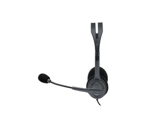 Logitech H111 Stereo Wired Headset, 3.5mm jack, Black