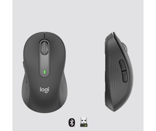 Logitech Signature M650 L Wireless Mouse RF Wireless + Bluetooth, 4000 DPI, Graphite