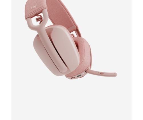 Logitech Zone Vibe 100 Wireless Headphones, Bluetooth, Rose