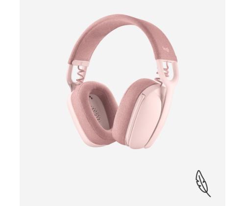 Logitech Zone Vibe 100 Wireless Headphones, Bluetooth, Rose