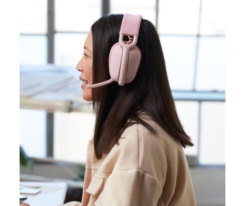 Logitech Zone Vibe 100 Wireless Headphones, Bluetooth, Rose