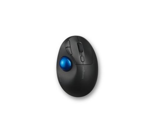 Kensington ProFit Ergo TB450 Trackball Wireless Mouse, RF Wireless + Bluetooth, 1600 DPI, Black/Blue