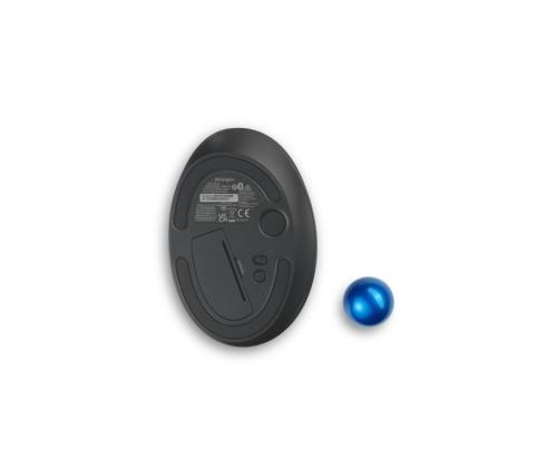 Kensington ProFit Ergo TB450 Trackball Wireless Mouse, RF Wireless + Bluetooth, 1600 DPI, Black/Blue