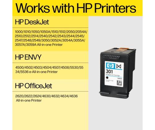 HP 301 (N9J72AE) Ink Cartridge Multipack, BK/CMY