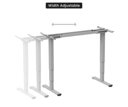 Adjustable Height Table Up Up Bjorn II Gray, Table top M White