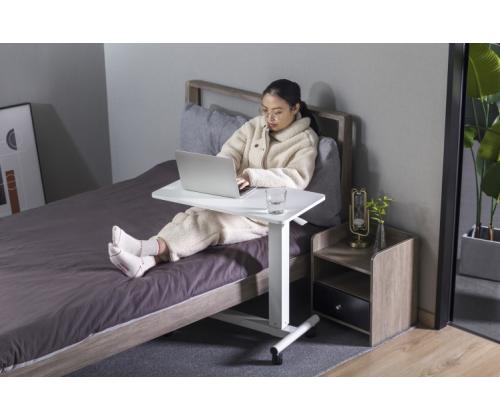 Up Up Forseti Adjustable Height Table, White