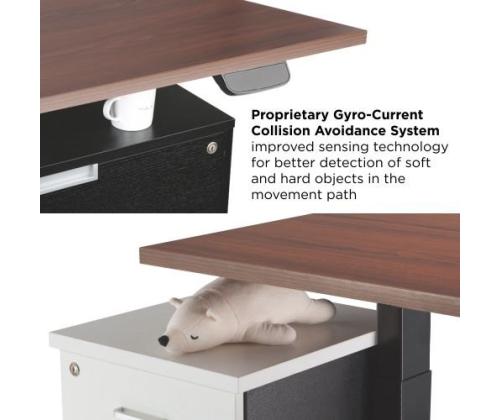 Adjustable Height Table Up Up Bjorn White, Table top L Black