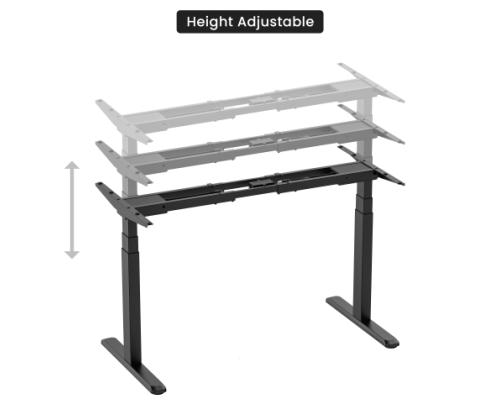 Adjustable Height Table Frame Up Up Thor, Black