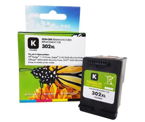 Compatible Static-Control Hewlett-Packard 302XL (F6U68AE) Black, 480 p.